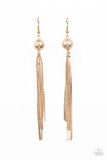 Paparazzi SLEEK-ing Revenge - Gold Earrings