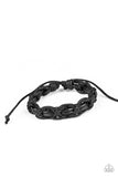 Paparazzi Dont WEAVE Me Hanging - Black Urban Bracelet