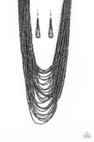 Paparazzi Dauntless Dazzle - Black Necklace