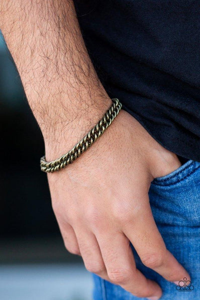 Paparazzi Next Man Up - Brass Bracelet