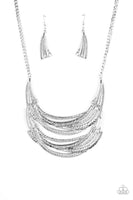 Paparazzi Read Between the VINES - Silver Necklace