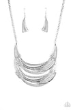 Paparazzi Read Between the VINES - Silver Necklace