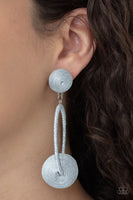 Paparazzi Social Sphere - Silver Post Earrings