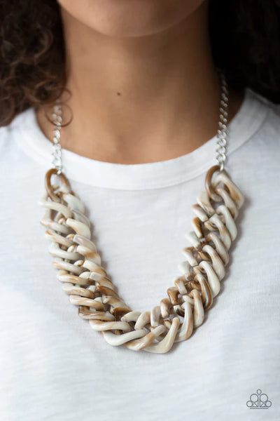 Paparazzi Comin In HAUTE - Brown Necklace