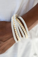 Paparazzi I BOLD You So! - White Wrap Bracelet