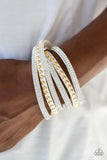 Paparazzi I BOLD You So! - White Wrap Bracelet
