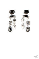 Paparazzi Hazard Pay - Silver Post Earrings