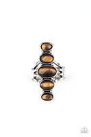 Paparazzi Stone Sublime - Brown Ring