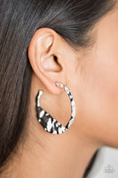 Paparazzi The BEAST Of Me - Silver Hoop Earrings