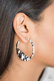 Paparazzi The BEAST Of Me - Silver Hoop Earrings