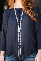 Paparazzi SCARFed for Attention - Silver Necklace