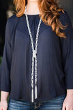 Paparazzi SCARFed for Attention - Silver Necklace
