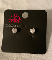 Paparazzi Starlet Shimmer Heart Rhinestone Earrings