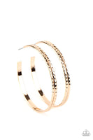 Paparazzi TREAD All About It - Gold Earrings