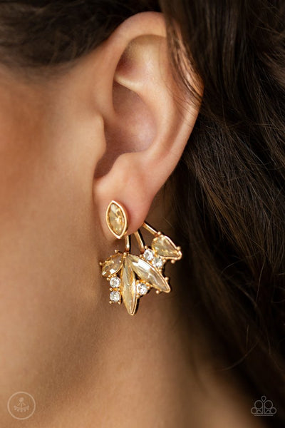 Paparazzi Deco Dynamite - Gold Post Earrings