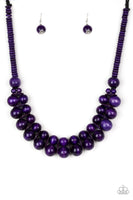 Paparazzi Caribbean Cover Girl - Purple Wood Necklace