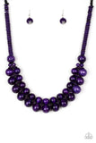 Paparazzi Caribbean Cover Girl - Purple Wood Necklace