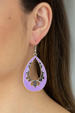 Paparazzi Compliments To The CHIC - Purple Earrings