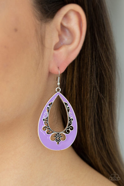 Paparazzi Compliments To The CHIC - Purple Earrings