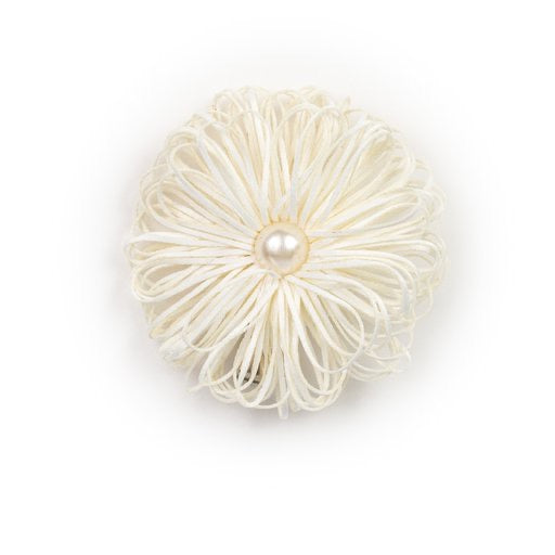 Paparazzi Boisterous Buttercups - White Hair Clips