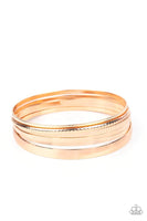 Paparazzi Gliding Gleam - Gold Bracelet