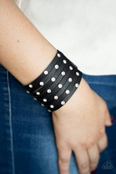 Paparazzi Sass Squad - Black Wrap Bracelet