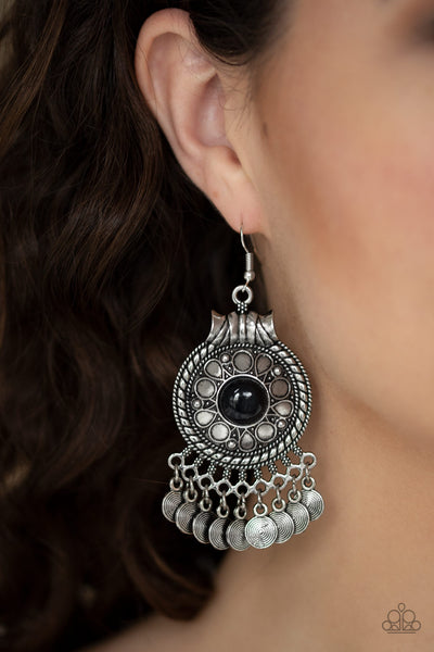 Paparazzi Rural Rhythm - Black Earrings