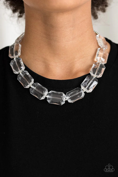 Paparazzi The ICE President - White Necklace
