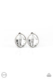 Paparazzi Movie Star Sparkle - White Clip-on Earrings