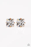 Paparazzi Prima Donna Drama - Gold Post Earrings