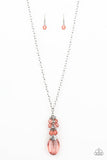 Paparazzi Crystal Cascade - Orange Necklace