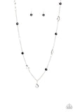 Paparazzi Duchess Dazzle - Black Lanyard Necklace