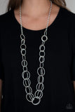Paparazzi Elegantly Ensnared - Silver Necklace