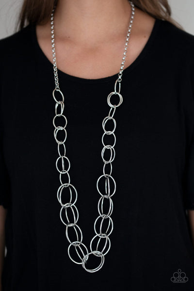 Paparazzi Elegantly Ensnared - Silver Necklace