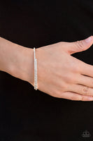 Paparazzi Sleek Sparkle - White Bracelet