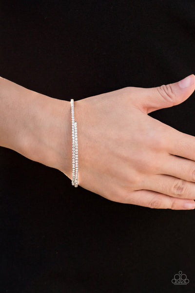 Paparazzi Sleek Sparkle - White Bracelet