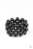 Paparazzi Tiki Tropicana - Black Wood Bracelet