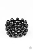 Paparazzi Tiki Tropicana - Black Wood Bracelet