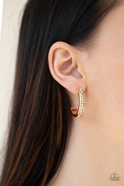 Paparazzi 5th Avenue Fashionista - Gold Hoop Earrings