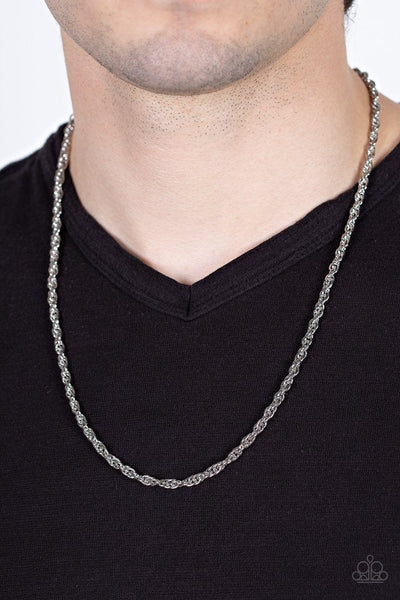 Paparazzi Industrial Interval - Silver Men’s Necklace