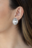 Paparazzi Movie Star Sparkle - White Post Earrings