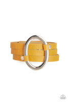 Paparazzi Cowgirl Cavalier - Yellow Wrap Bracelet