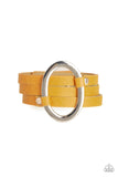 Paparazzi Cowgirl Cavalier - Yellow Wrap Bracelet