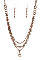 Paparazzi Mechanical Mayhem - Copper Lanyard Necklace