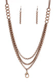 Paparazzi Mechanical Mayhem - Copper Lanyard Necklace