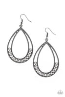 Paparazzi Glitz Fit - Black Earrings