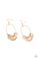 Paparazzi Halo Effect - Gold Earrings
