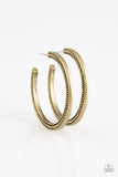 Paparazzi This Is My Tribe - Brass Hoop Earrings