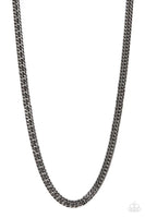 Paparazzi Standing Room Only - Black Men’s Necklace