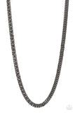 Paparazzi Standing Room Only - Black Men’s Necklace
